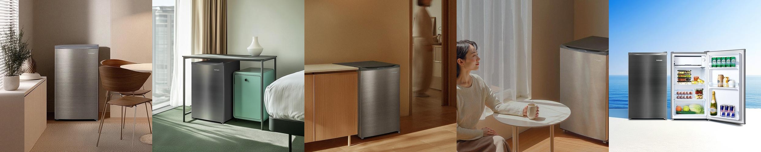 소형 미니 냉장고 1도어 원룸 일반 사무실 냉장고 더함 CHIQ 왼쪽(좌), 92L 실버