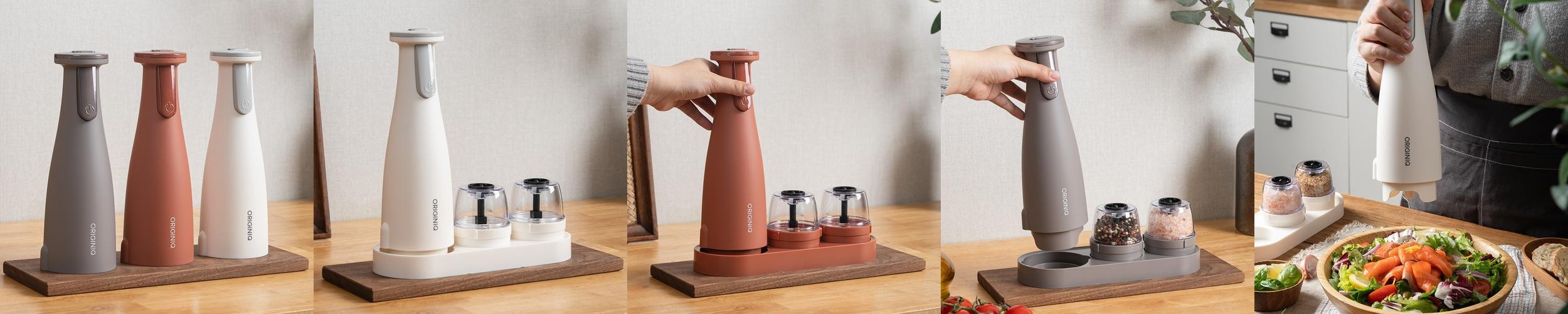 [본사직영] 오리지니크 전동그라인더 소금 후추 깨 그라인더 페퍼밀 기본세트