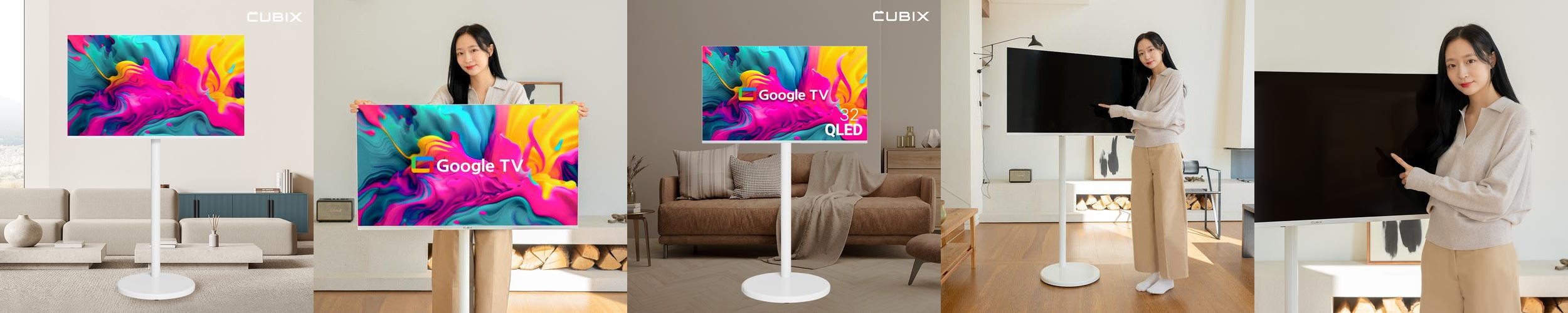 무빙큐빅스 삼탠바이미 화이트에디션 81cm(32인치) FHD QLED 스마트티비 X2 셋트 이동식 TV 삼텐 중소바이미 무빙큐빅스 삼탠바이미 화이트에디션 81cm(32인치) FHD QLED 스마트티비 X2 셋트 이동식 TV 삼텐 중소바이미