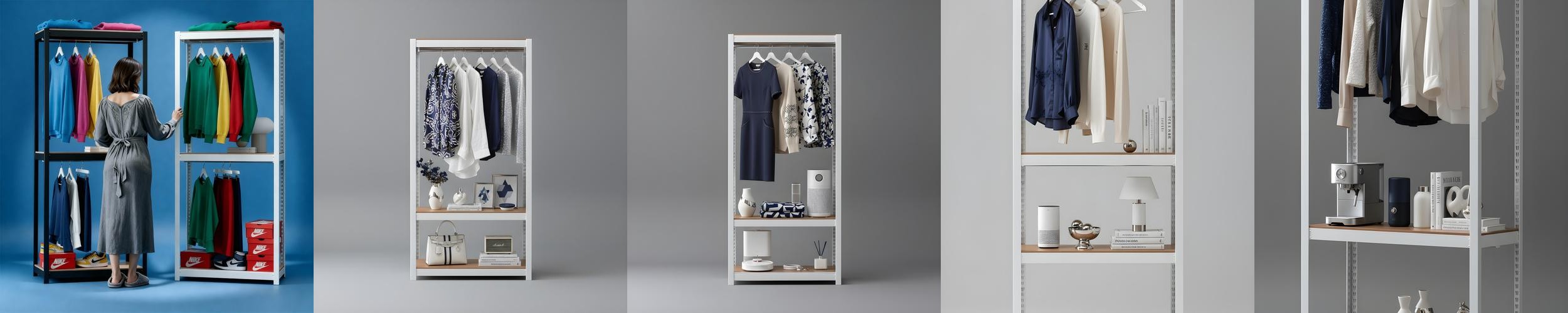 시스템 행거 조립식 드레스룸 옷장 스피드랙 홈던트하우스 60401503단 행거봉2개