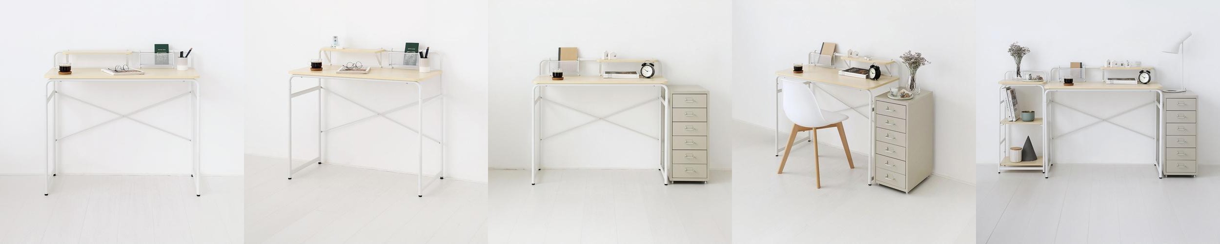 OLLSON 책상 980x460x890mm, 화이트 7244.0613