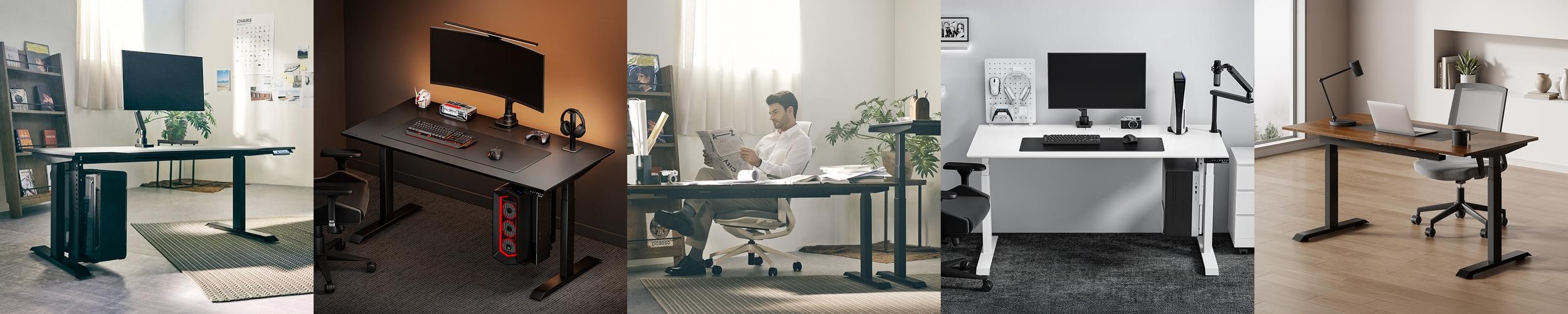 루나랩 모션데스크 스탠딩 높이조절 책상 듀얼모터블랙커브1200