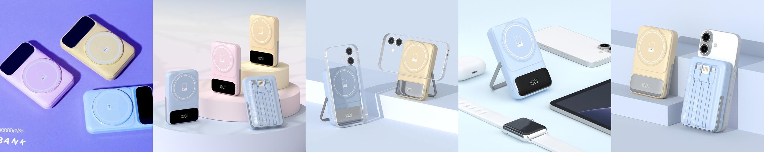 이어맥 팬톤 일체형 고속 무선 충전 맥세이프 보조배터리 10000mAh