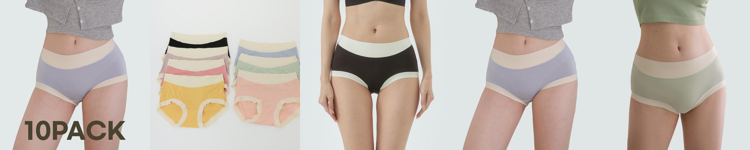 여성팬티 [5+5 SET] 언더액티브 코지모달팬티 Y존 편한 여자 속옷 순면 심리스 국민