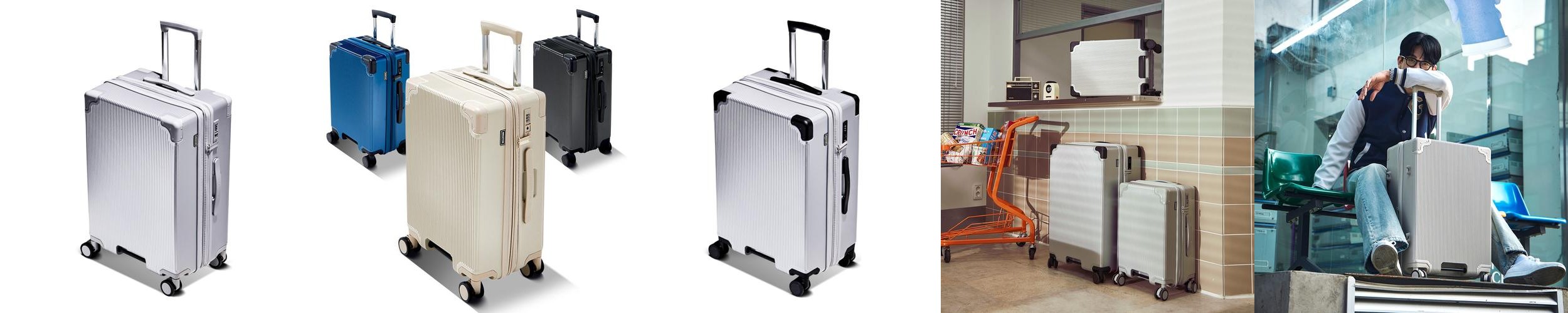 레븐 64cm(24인치) 여행용캐리어 대형수화물 큰여행가방러기지 화물용 신혼여행 실버그레이