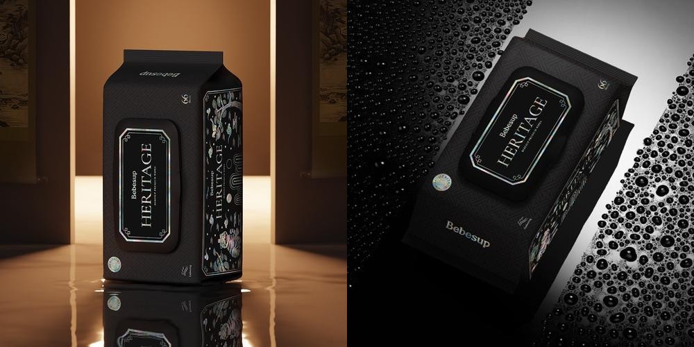 [N단독상품] 베베숲 시그니처 블랙 헤리티지 66매 캡 20팩 / 85평량 빅사이즈 프리미엄 비건 신생아 아기물티슈