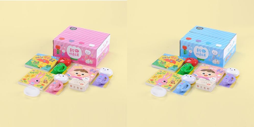 튤립사운드북 분홍이 세트, 하늘이 세트(전 3권+실리콘 커버)