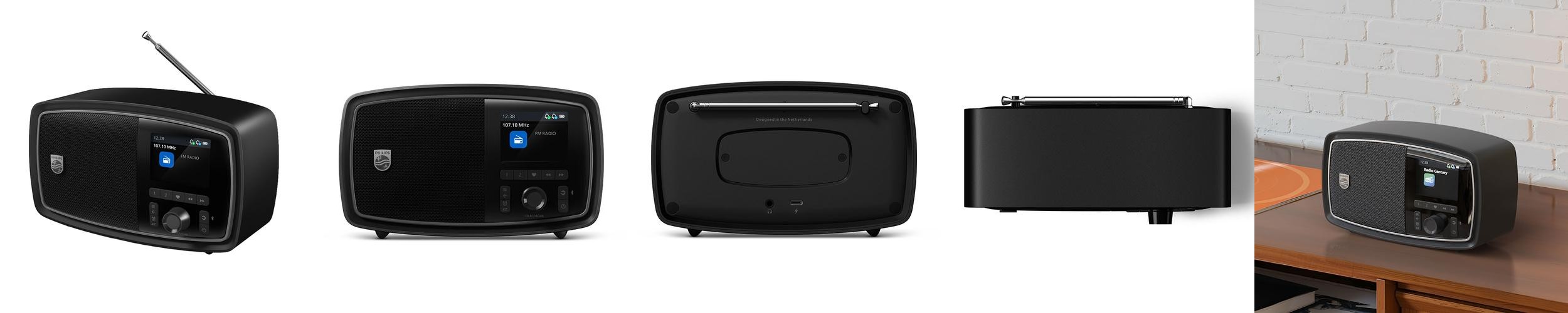 [예약판매] 필립스 TAV2000 The Janet 휴대용 레트로 라디오 블루투스 스피커