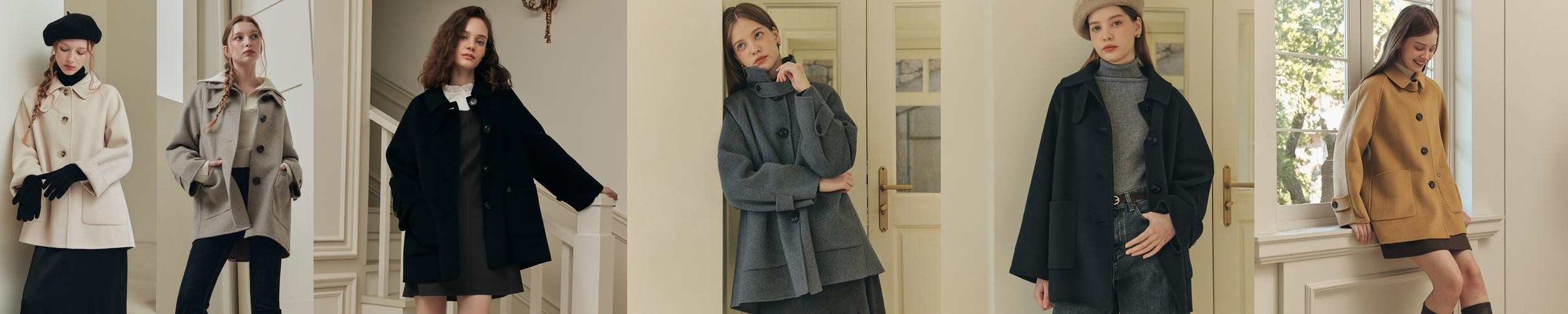 [슈퍼적립][제로스트릿][6컬러] 핸드메이드 에이라인 울 하프 코트 HAND MADE A LINE WOOL HALF COAT
