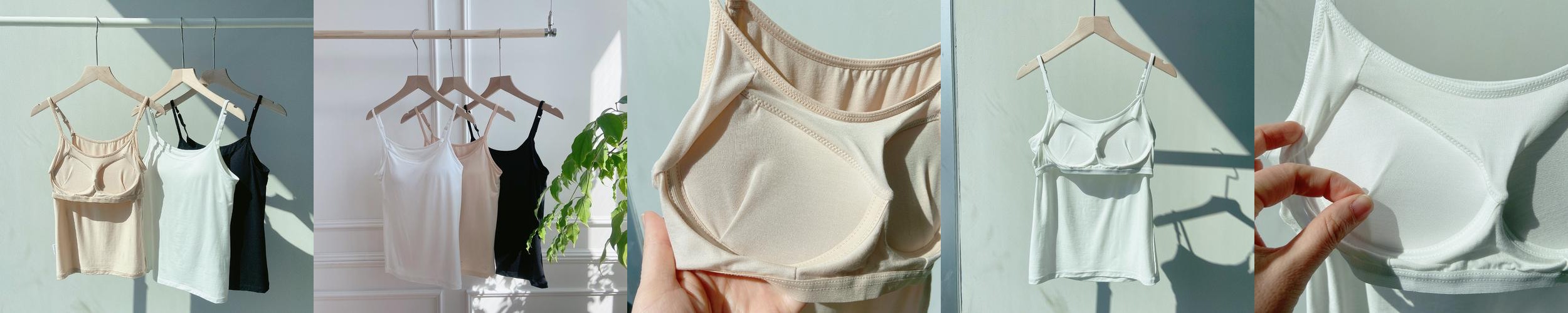 패드 일체형 모달브라탑 끈형 빅사이즈까지