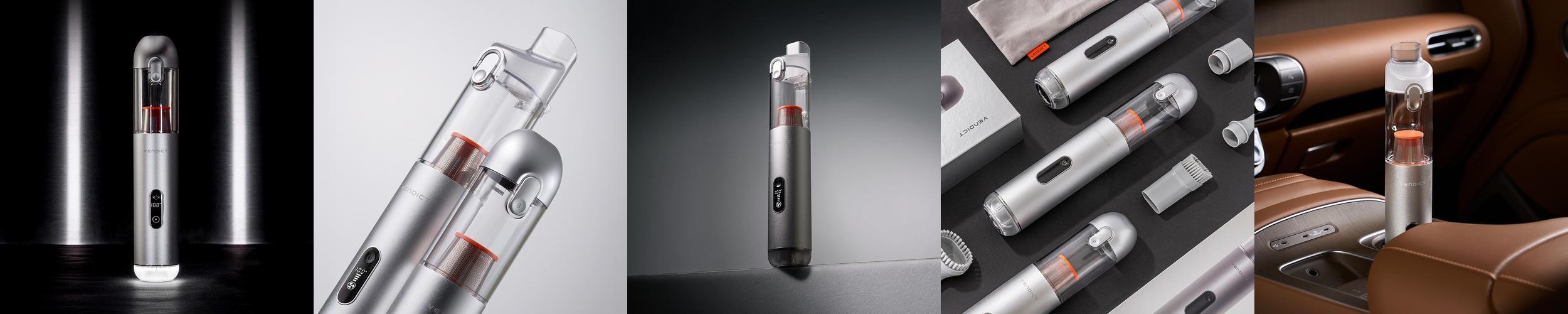 벤딕트 차량용 청소기 에어건 자동차 무선 휴대용 강력 진공 핸디 실버 라이닝 퓨어