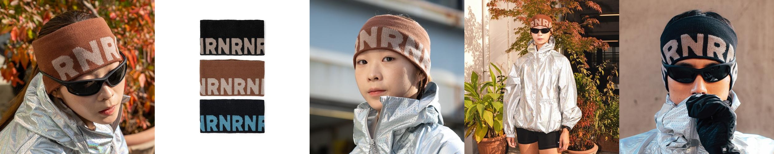 rnrn 스포츠 러닝헤어밴드 겨울 니트 운동 여성 머리 헤드밴드