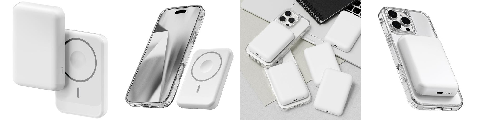 고속 맥세이프 무선 충전 보조배터리 5000mAh 화이트