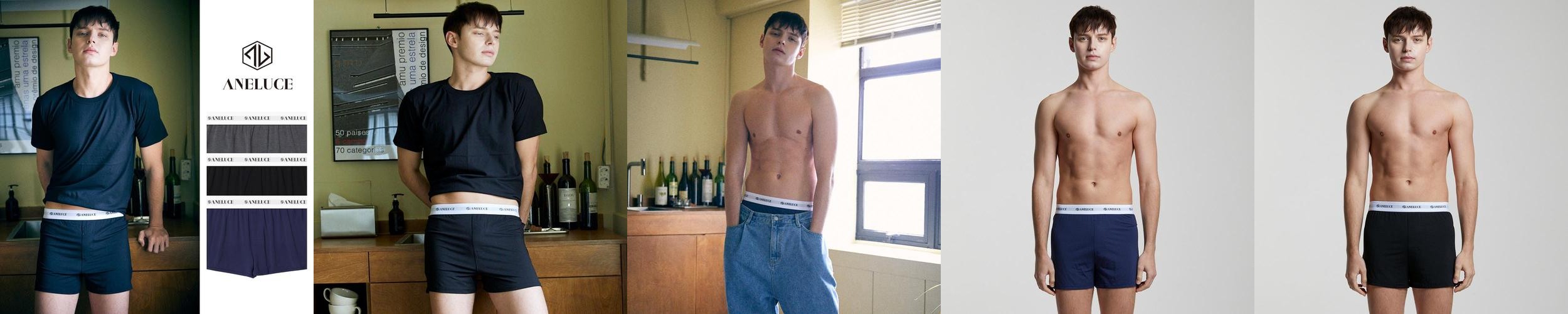 아넬루체 빅사이즈 모달 사각 남자 팬티 남자트렁크팬티 3매 세트 아넬루체 빅사이즈 모달 사각 남자 팬티 남자트렁크팬티 3매 세트