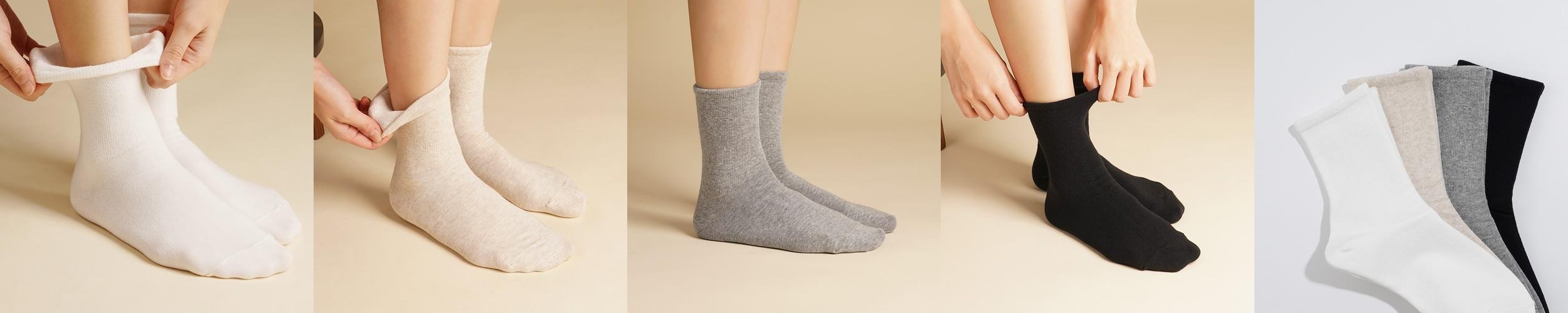 삭피엔스 8켤레 여자 무압박 무지 발이 편한 밴드 조임 없는 긴 흰 양말 세트 N배송