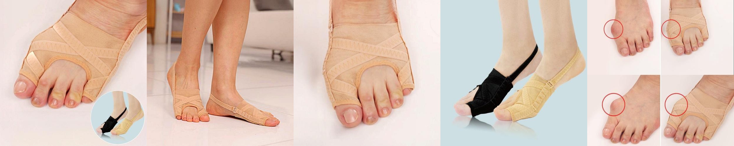 유니어 바로풋 4세트 발가락 교정용 부목 무지외반증 교정기 의료기기 발가락교정기 발교정