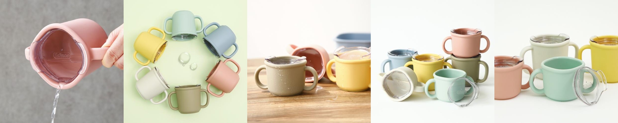 에디슨 어린이집 실리콘 트레이닝 컵 양손 유아 아기 핑크 150ml 물컵 뚜껑컵 연습 에디슨 어린이집 실리콘 트레이닝 컵 양손 유아 아기 핑크 150ml 물컵 뚜껑컵 연습