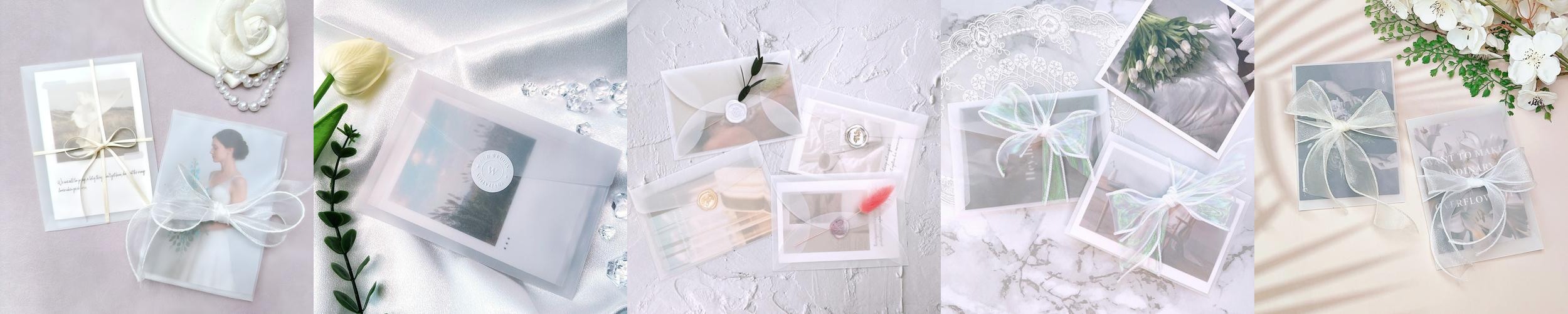 반투명 트레이싱 사진 카드 엽서 트레싱지 종이 청첩장 봉투 S 160x110mm