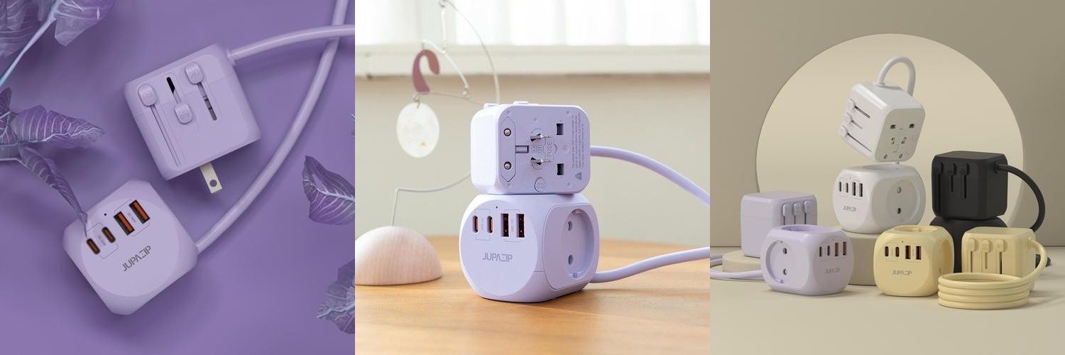 주파집 여행용 멀티탭 어댑터 AD500S 컴팩트 1.8m, 퍼플, 1개 주파집 여행용 멀티탭 어댑터 AD500S 컴팩트 1.8m, 퍼플, 1개