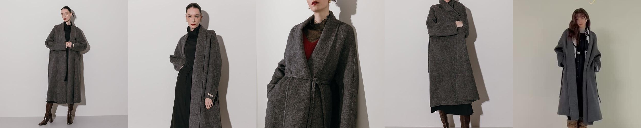 핸드메이드 울 헤링본 히든 스트랩 숄 롱코트 핸드메이드 울 헤링본 히든 스트랩 숄 롱코트