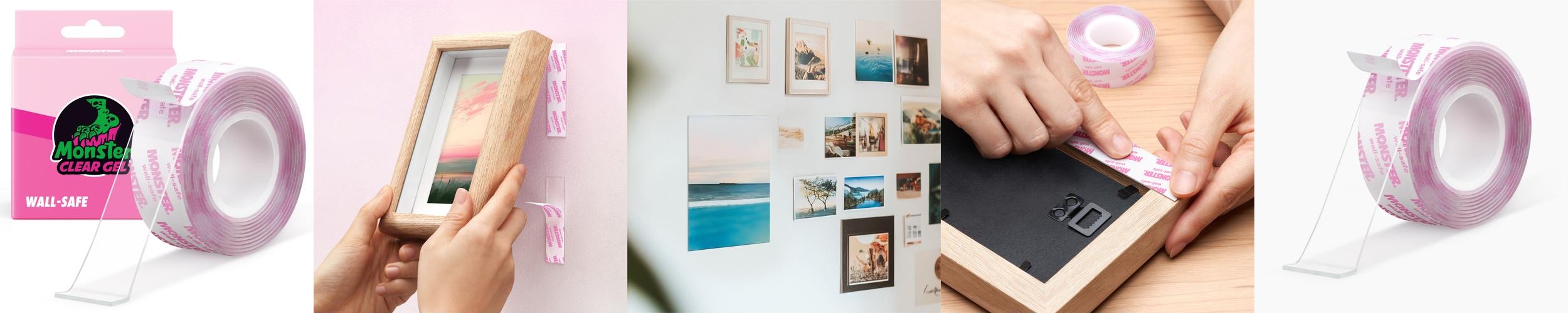 몬스터 겔 벽지용 클리어겔 1.5m 자국안남는 양면테이프 초강력 실리콘 투명 무타공벽걸이 몬스터 겔 벽지용 클리어겔 1.5m 자국안남는 양면테이프 초강력 실리콘 투명 무타공벽걸이