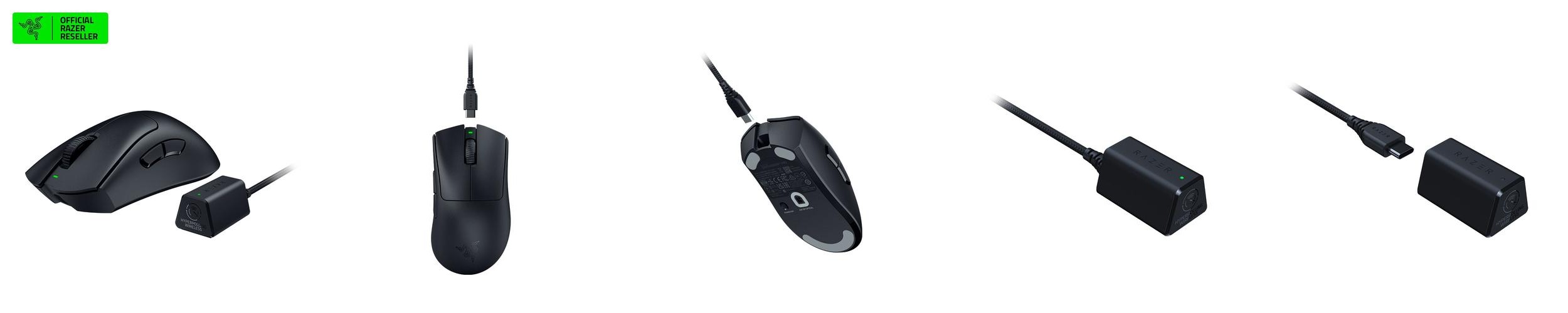 레이저코리아 Razer DeathAdder V3 PRO+HyperPolling Wireless Dongle 유무선 마우스+동글번들팩