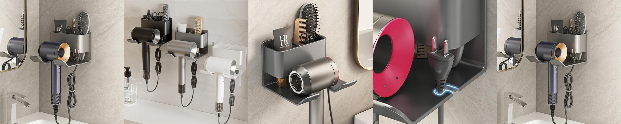 무타공 수납형 드라이기거치대 고급형 드라이기걸이 드라이거치대 무타공 수납형 드라이기거치대 고급형 드라이기걸이 드라이거치대