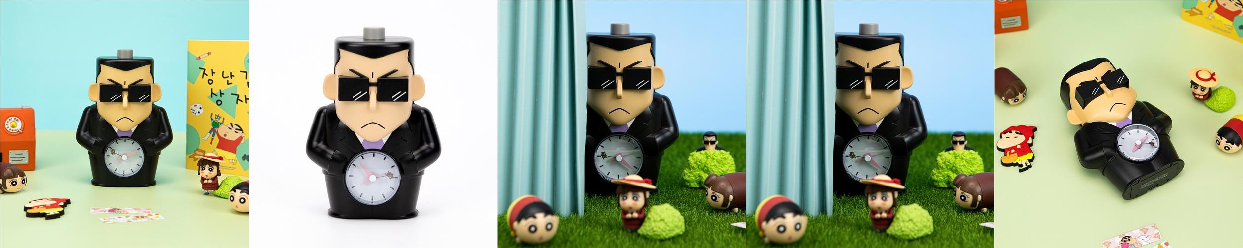 짱구 흑곰 탁상시계 성우 알람시계 캐릭터 짱구 흑곰 탁상시계 성우 알람시계 캐릭터