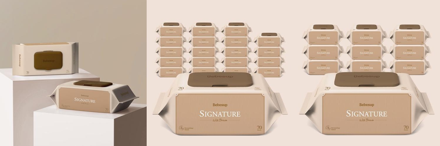 베베숲 시그니처 위드 브라운 안전한 아기물티슈 70매 캡형 10+10팩 베베숲 시그니처 위드 브라운 안전한 아기물티슈 70매 캡형 10+10팩