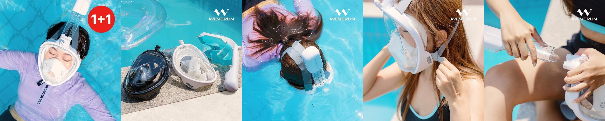 1+1 위베런 이지브리더 3세대 스노쿨링 마스크 풀페이스 스노클 장비 일체형 물안경 세트 1+1 위베런 이지브리더 3세대 스노쿨링 마스크 풀페이스 스노클 장비 일체형 물안경 세트