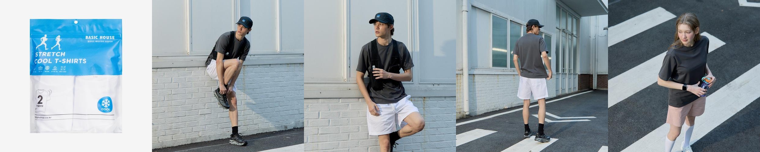 쿨 에어 드라이 냉감 기능성 통기성 티셔츠 3팩 2팩