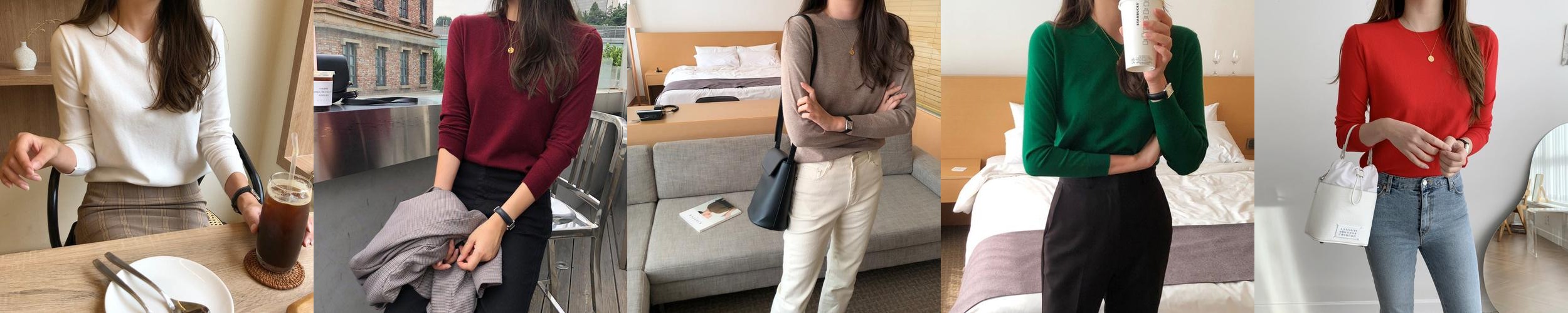 부드러운 루즈핏 캐시미어 니트 라운드 브이넥 봄 여성 니트티 아이보리 블랙 레드 와인색 부드러운 루즈핏 캐시미어 니트 라운드 브이넥 봄 여성 니트티 아이보리 블랙 레드 와인색