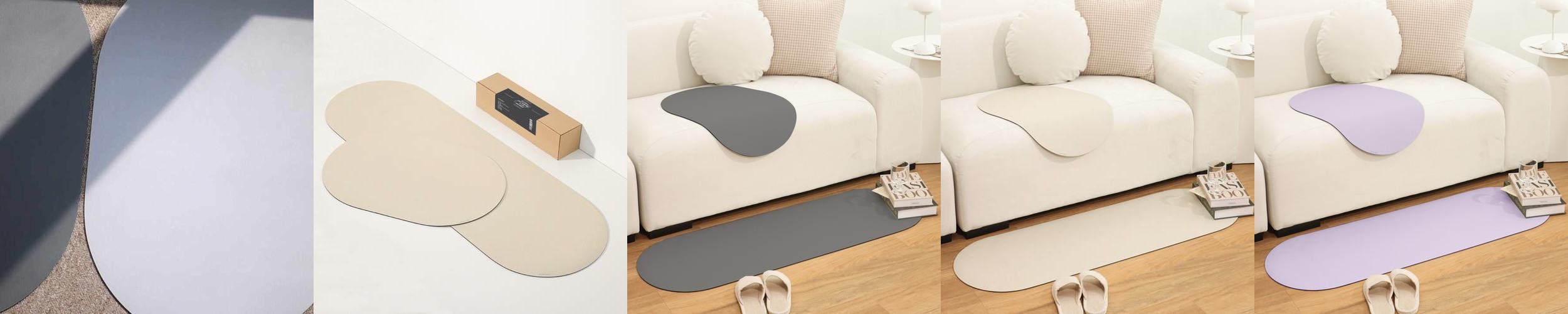 하루의공간 소프트 규조토 발매트 욕실+주방 세트