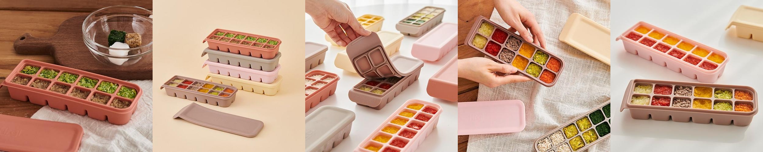 퍼기 이중밀폐 이유식 큐브틀 실리콘 이유식 보관 용기 12구 인디핑크 퍼기 이중밀폐 이유식 큐브틀 실리콘 이유식 보관 용기 12구 인디핑크