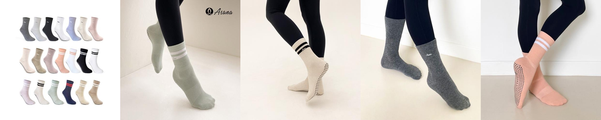 아사나 베이직 미들 삭스 요가 양말 필라테스 양말 중목 논슬립 미끄럼방지 아사나 베이직 미들 삭스 요가 양말 필라테스 양말 중목 논슬립 미끄럼방지