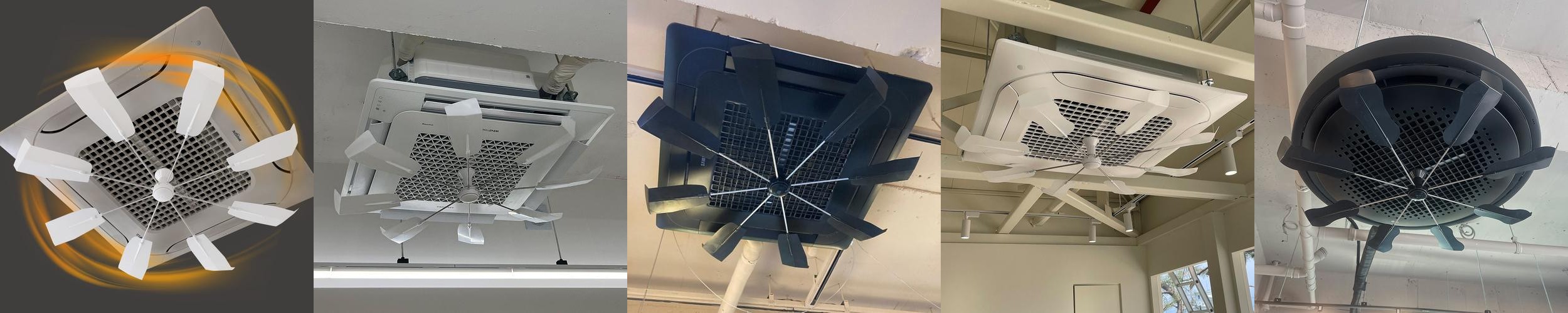 대한민국 제조 올트팬 화이트 천장형 에어컨 바람막이 시스템 에어컨 바람개비 날개 실링팬 가림막