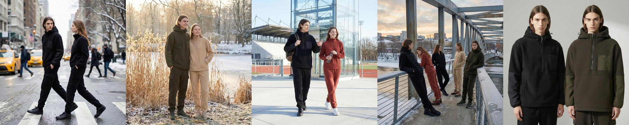 케이스위스 남녀공용 덤블 후리스 아노락+조거팬츠 세트 케이스위스 남녀공용 덤블 후리스 아노락+조거팬츠 세트