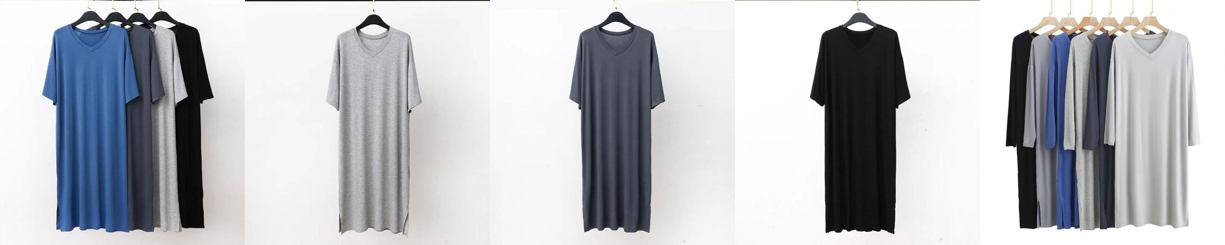 남자 빅사이즈 모달 V넥 빅박스 원피스 티셔츠 치마 잠옷 커플 홈웨어 남자 빅사이즈 모달 V넥 빅박스 원피스 티셔츠 치마 잠옷 커플 홈웨어