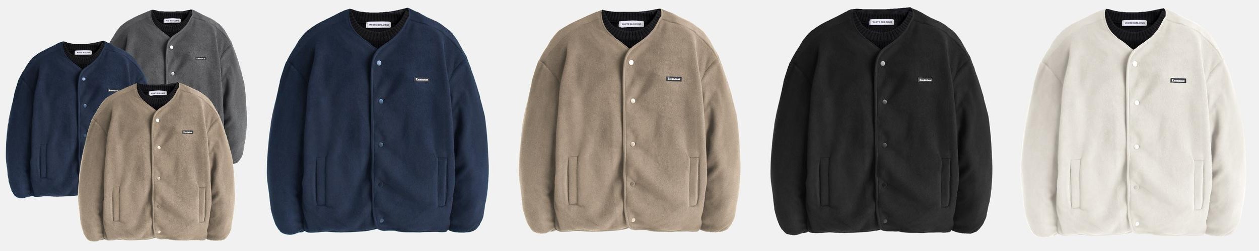 남성 후리스 자켓 양털 뽀글이 집업 겨울 오버핏 노카라 남성 후리스 자켓 양털 뽀글이 집업 겨울 오버핏 노카라