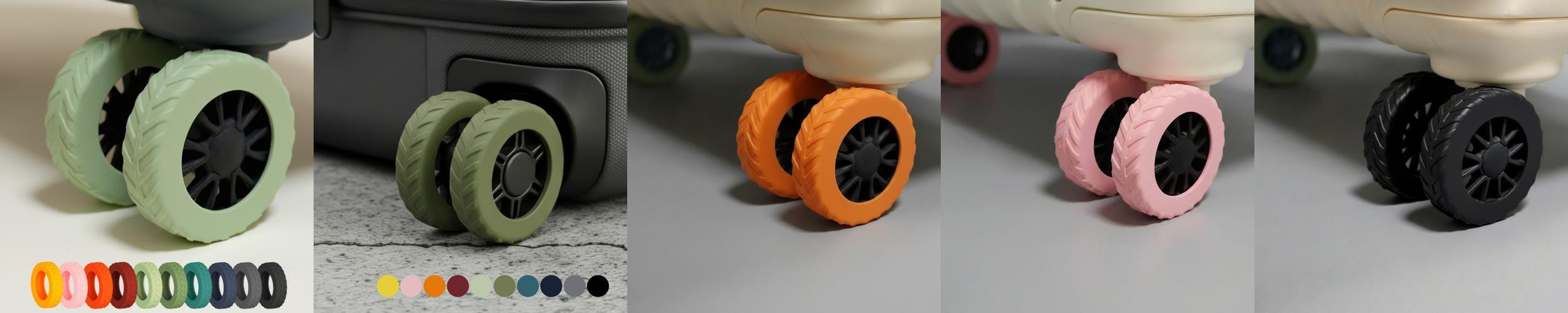1+1 휠핏 무소음 캐리어바퀴커버 실리콘 보호커버 휠 덮개 16P 1+1 휠핏 무소음 캐리어바퀴커버 실리콘 보호커버 휠 덮개 16P