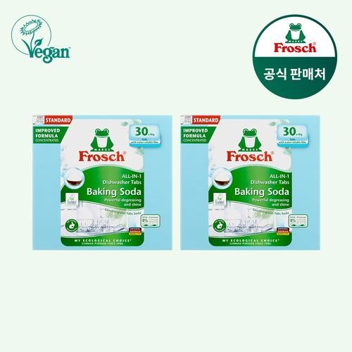 프로쉬 친환경 식기세척기세제 18g 30개입, 베이킹소다, 2개 프로쉬 친환경 식기세척기세제 18g 30개입, 베이킹소다, 2개