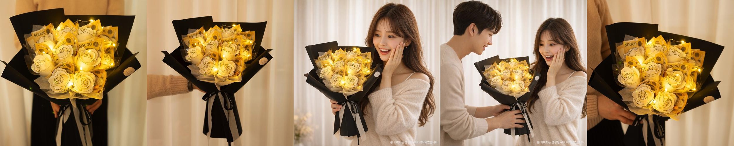 돈꽃다발 라인 장미 비누꽃 돈다발 현금 용돈 꽃다발 생일 축하 프로포즈 기념일 선물