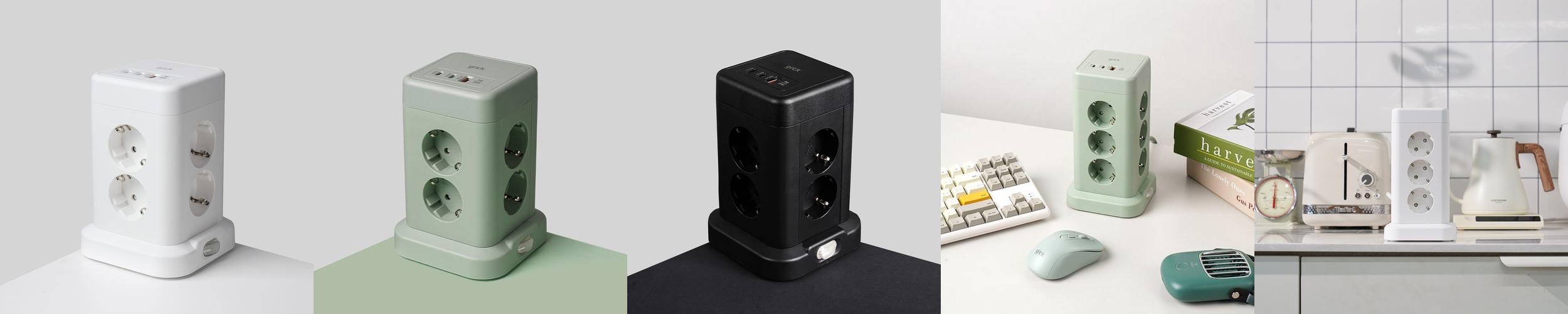 지클릭커 타워 8구 고용량 4000W USB 출력 멀티탭 NP708PD 화이트 지클릭커 타워 8구 고용량 4000W USB 출력 멀티탭 NP708PD 화이트