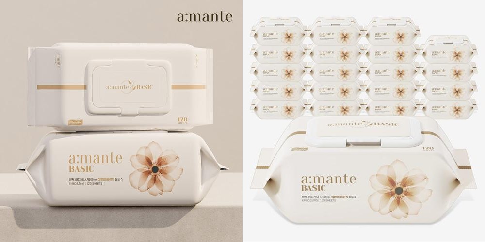 아망떼 물티슈 베이직 대용량 아기물티슈 엠보싱 캡형 120매, 20개 아망떼 물티슈 베이직 대용량 아기물티슈 엠보싱 캡형 120매, 20개