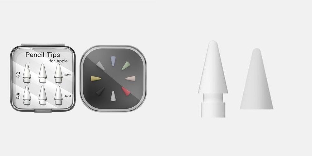 애플펜슬 펜촉 1/2세대 6개입 1SET HB+2B+고성능 실리콘 보호 팁 애플펜슬 펜촉 1/2세대 6개입 1SET HB+2B+고성능 실리콘 보호 팁