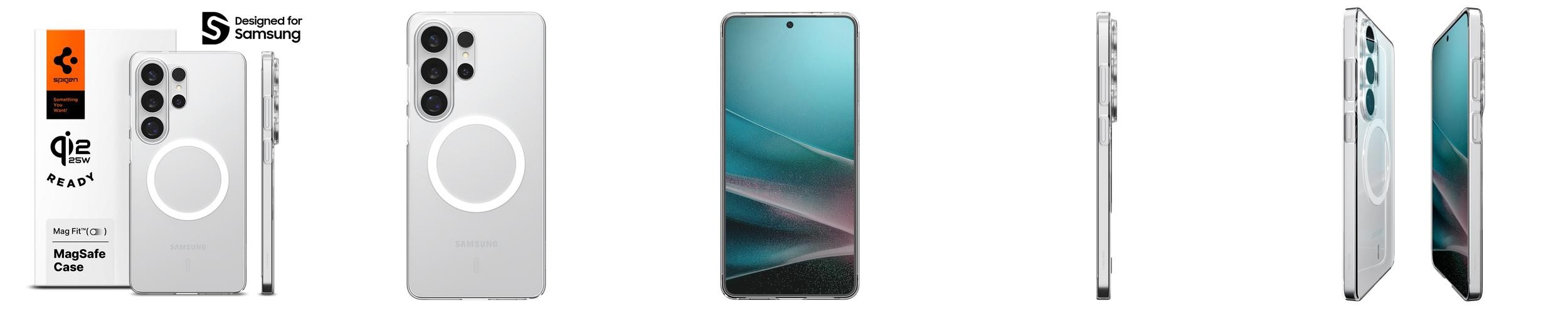 Qi2 25W 인증 갤럭시 맥세이프 케이스 초슬림 에어스킨 맥핏 클리어화이트, 갤럭시S26 울트라 Qi2 25W 인증 갤럭시 맥세이프 케이스 초슬림 에어스킨 맥핏 클리어화이트, 갤럭시S26 울트라