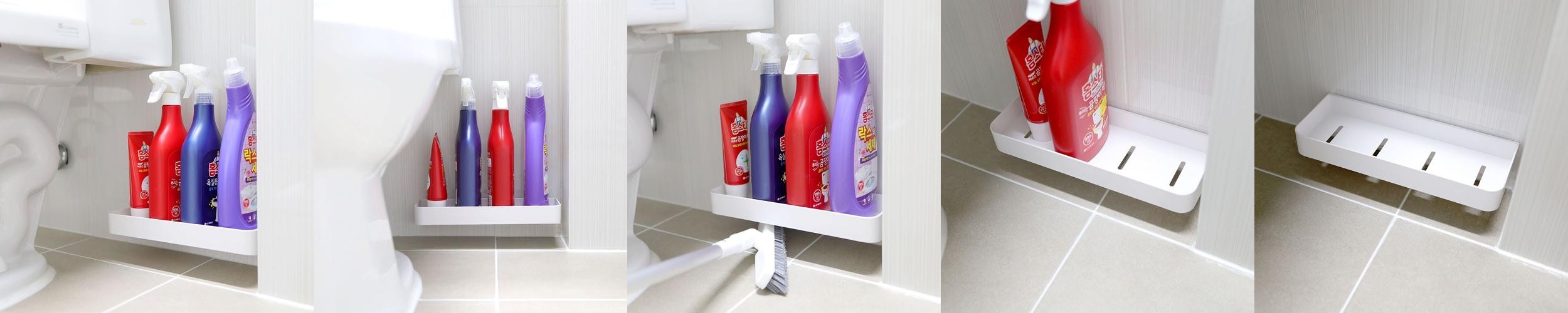 욕실 청소용품 선반 30cm 화장실 일자 무타공 욕실 청소용품 선반 30cm 화장실 일자 무타공
