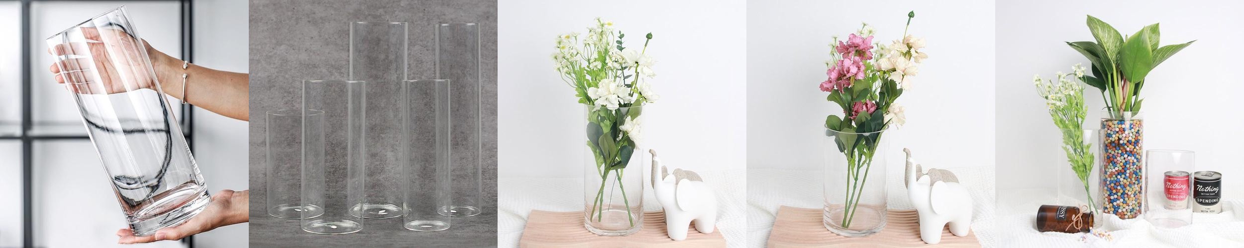 대형 유리화병 꽃병 원형 실린더 인테리어 오브제 긴 수경재배화병 특대형L 대형 유리화병 꽃병 원형 실린더 인테리어 오브제 긴 수경재배화병 특대형L