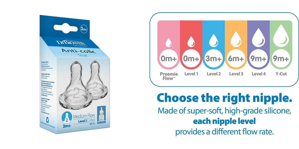 forBaby 닥터브라운 / 내로우넥 꼭지 젖꼭지 트윈팩 -2단계 (3-6개월) forBaby 닥터브라운 / 내로우넥 꼭지 젖꼭지 트윈팩 -2단계 (3-6개월)