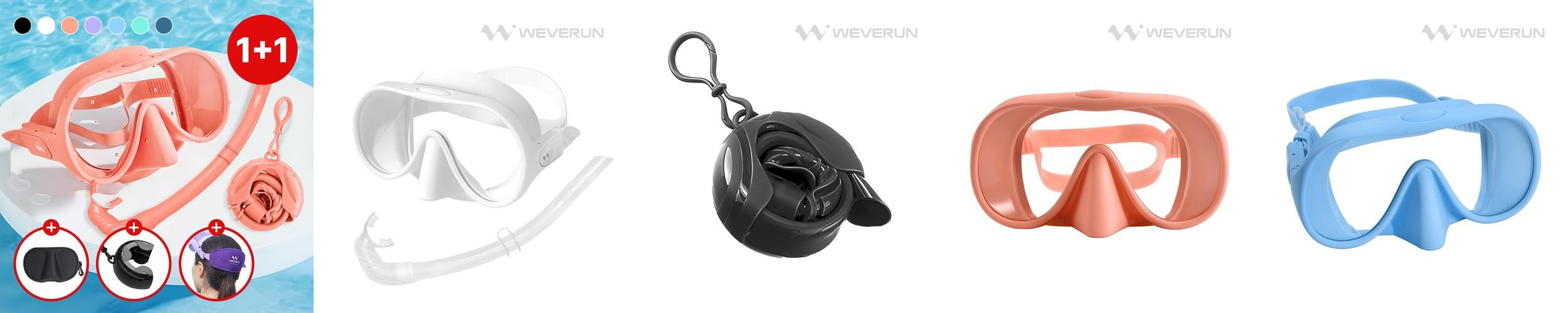 1+1 위베런 크로마 스노쿨링 마스크 프레임리스 스노클링 장비 물안경 스노클 세트 1+1 위베런 크로마 스노쿨링 마스크 프레임리스 스노클링 장비 물안경 스노클 세트